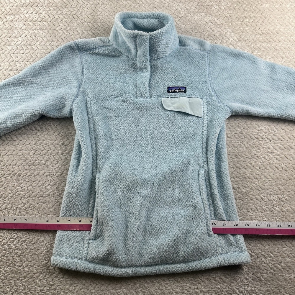 Patagonia Women's Re-Tool Snap T Fleece Pullover Size X-Small XS Polar Tec Blue - Picture 9 of 13
